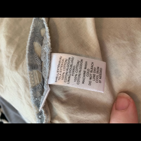 Pale blue eyelet lace dress from Loft - Picture 6 of 7